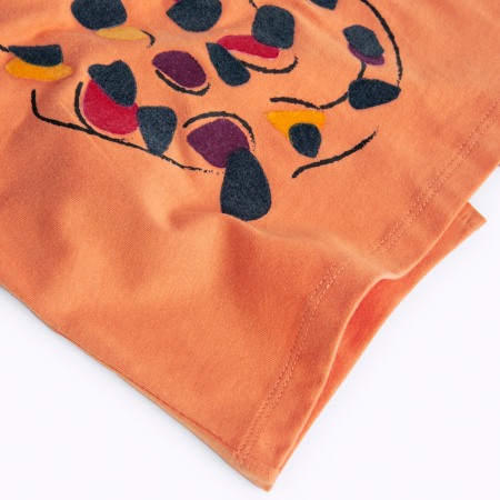 Tricou fete 4-16 ani, bumbac, animal print, portocaliu, brand BOBOLI [2]