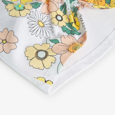 Tricou fete 4-16 ani, bumbac better cotton, imprimeu floral, alb, Boboli [4]