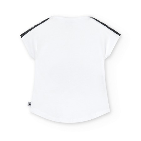 Tricou fete 4-16 ani, imprimeu fetita cu fusta neagra, CHIC strasuri, BOBOLI [1]