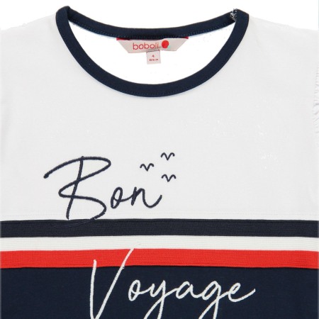 Tricou fete 6-16 ani , maneca scurta, bon voyage,Boboli [3]