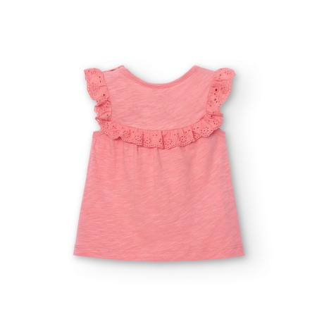 Tricou fete 6 luni-8 ani, broderie florala aplicata, bumbac better cotton, Boboli [1]