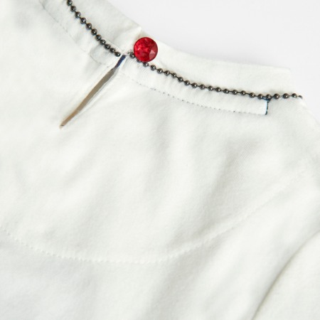 Tricou fete bumbac, gama CHIC, imprimeu fetite, alb, Boboli [3]