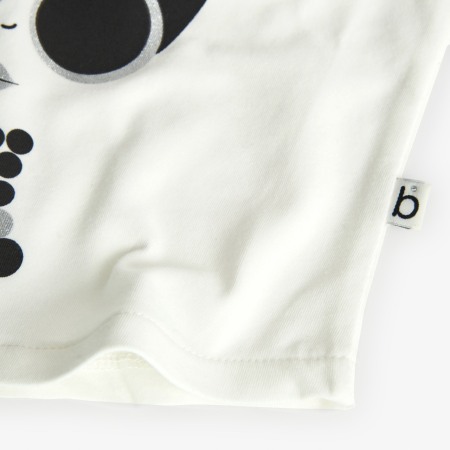 Tricou fete CHIC, ornat cu perle la guler, alb, Boboli [3]