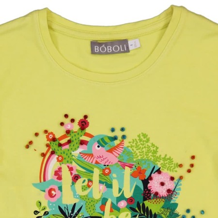 Tricou fete cu maneca scurta imprimeu floral ,Boboli [2]