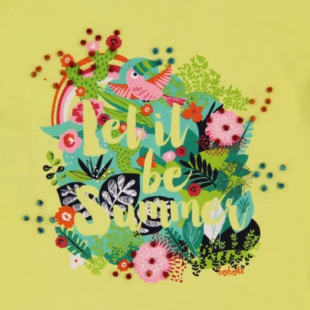 Tricou fete cu maneca scurta imprimeu floral ,Boboli [3]