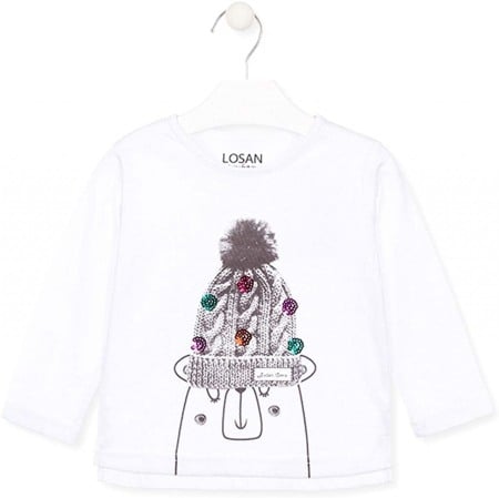 Tricouri maneca lunga - Tricou fete maneca lunga Losan