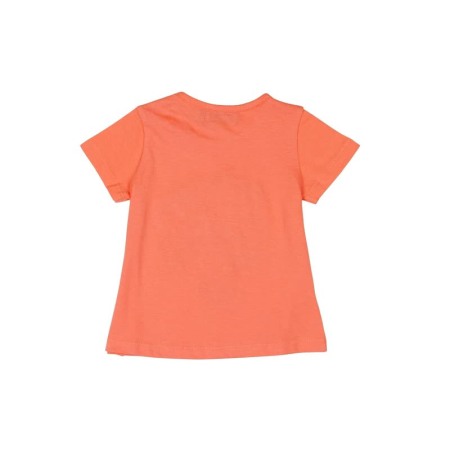 Tricou fete maneca scurta , orange , floare aplicata, Boboli [1]