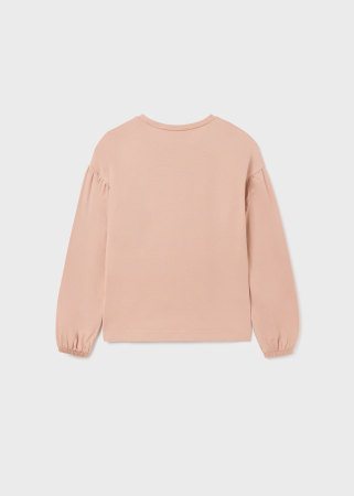 Tricou fete roz, bumbac, imprimeu auriu, brand Mayoral [2]