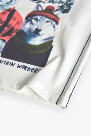 Tricou maneca lunga baieti, bumbac, imprimeu grafic, brand Boboli [4]