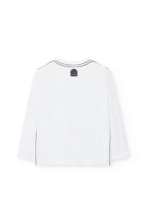 Tricou maneca lunga baieti, bumbac, imprimeu grafic, brand Boboli [2]