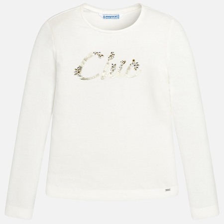 Fete/Baieti 2- 16 ani - Tricou maneca lunga, broderie Chic cu strasuri, Mayoral