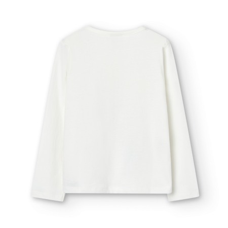 Tricou maneca lunga fete, bumbac certificat oeko-tex, multicolor, alb, Boboli [1]