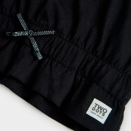 Tricou maneca lunga fete, bumbac, negru, Boboli [3]