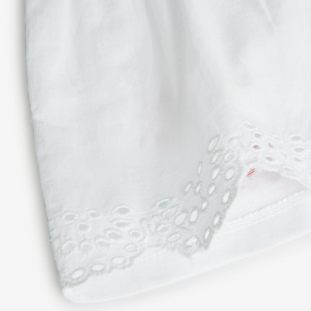 Tricou maneca lunga fete, imprimeu si aplicatii florale, bumbac better cotton, alb, Boboli [1]