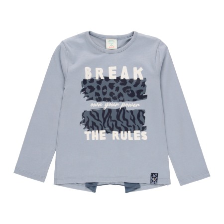 Fete/Baieti 2- 16 ani - Tricou maneca lunga fetite, blue, animal print, Boboli