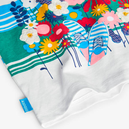 Tricou maneca lunga fetite, bumbac better cotton, imprimeu floral, brand Boboli [3]