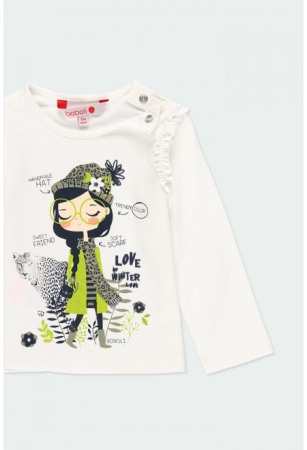 Tricou maneca lunga fetite, imprimeu fetita, Boboli [1]