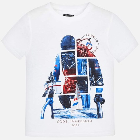 Tricou maneca scurta baiat 8-18 ani Mayoral, alb [1]