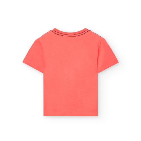 Tricou maneca scurta, baieti 1-8 ani, imprimeu leu cu paiete, orange, brand Boboli [3]