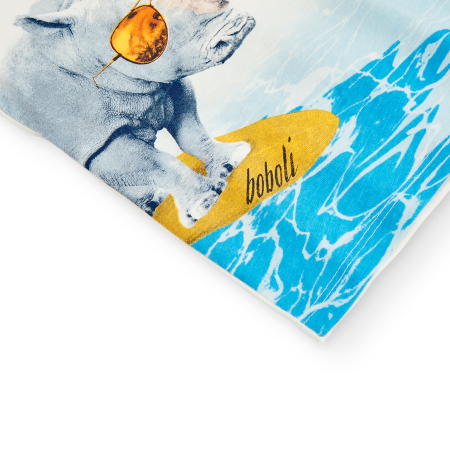 Tricou maneca scurta baieti 1-8 ani, imprimeu Rinocer cu ochelari, brand Boboli [4]