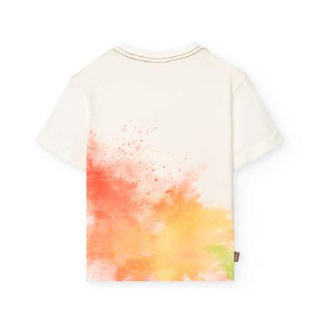 Tricou maneca scurta baieti 4-14 ani, bumbac, degrade, bej, brand Boboli [2]