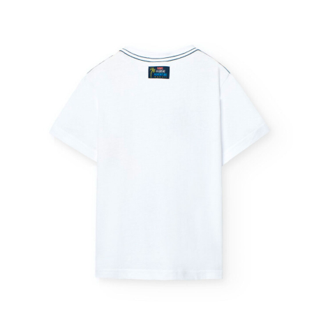 Tricou maneca scurta baieti, bumbac better cotton, imprimeu surferi, brand Boboli [1]