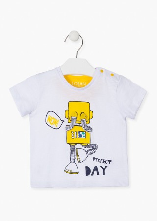 Fete/Baieti 0-24 luni - Tricou maneca scurta bebe baiat perfect day Losan