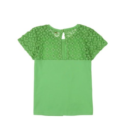 Tricou maneca scurta cu broderie Boboli verde [1]