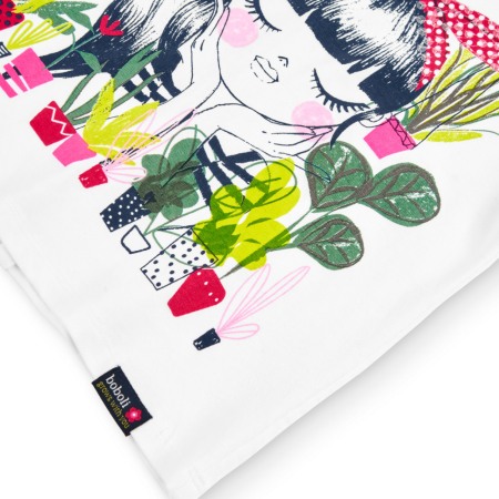 Tricou maneca scurta fete 4-10 ani, bumbac, imprimeu fetita, Boboli [3]