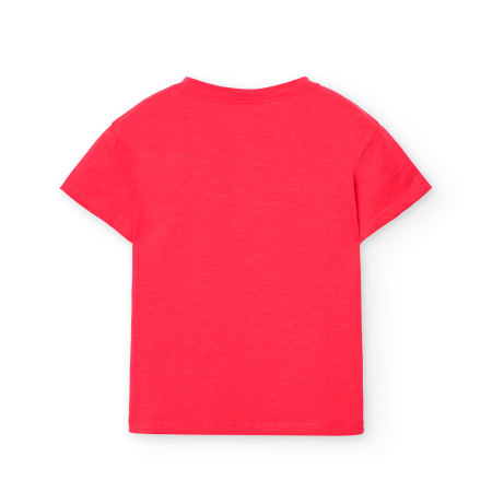 Tricou maneca scurta fete 4-14 ani, bumbac better cotton, fucsia, brand Boboli [2]