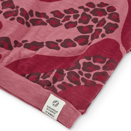 Tricou maneca scurta fete,animal print, grena, Boboli - 426046 [2]