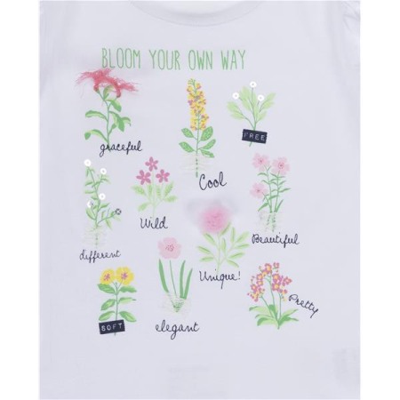 Tricou maneca scurta fete cu imprimeu flori, Ubs2 [2]