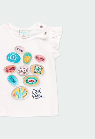 Tricou maneca scurta fete, imprimeu multicolor,Boboli - 224064 [3]