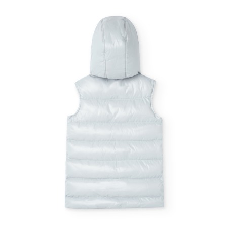 Vesta fete lunga, captuseala blanita, gluga detasabila, gri, Boboli [4]