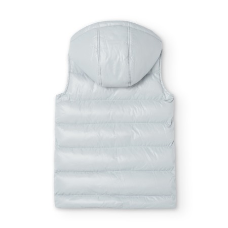 Vesta fete lunga, captuseala blanita, gluga detasabila, gri, Boboli [6]