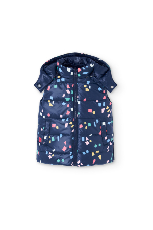 Vesta reversibila fetite, gluga detasabila, antivant, imprimeu multicolor, brand Boboli [2]