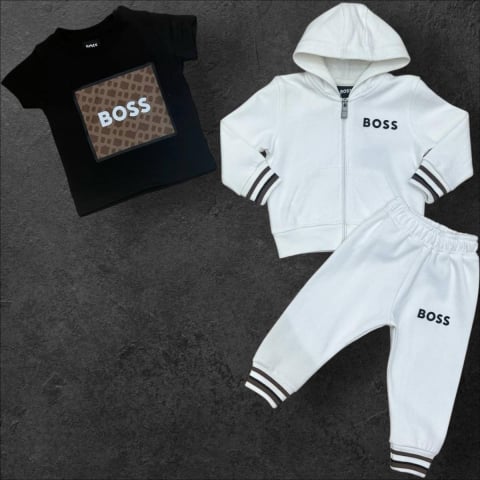 Hainute Copii - Combleu BS Alb+Negru 3 Piese