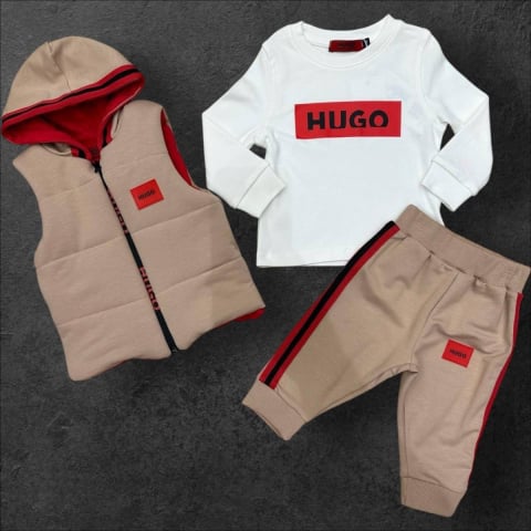 Hainute Copii - Combleu HU 3 Piese Bej