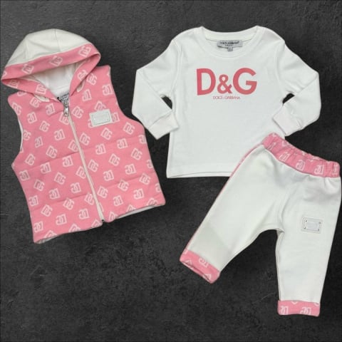 Hainute Copii - Combleu DG 3 Piese Roz