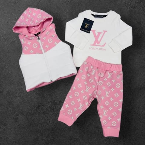 Hainute Copii - Combleu L V 3 Piese Roz