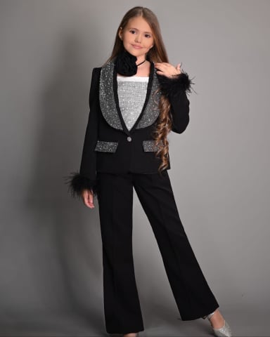 Compleuri Fetite - Set Feyza Negru 3 Piese