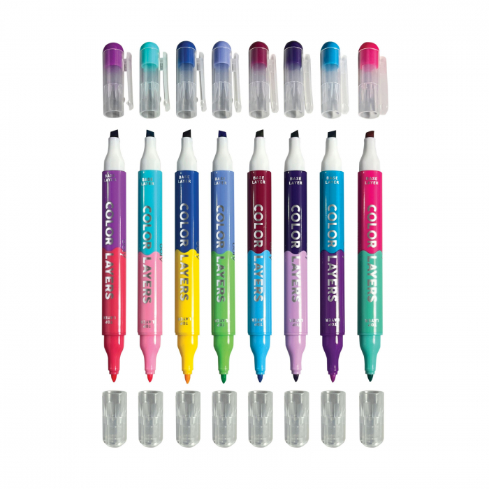 Carioci duble Color Layers - set de 8 [6]