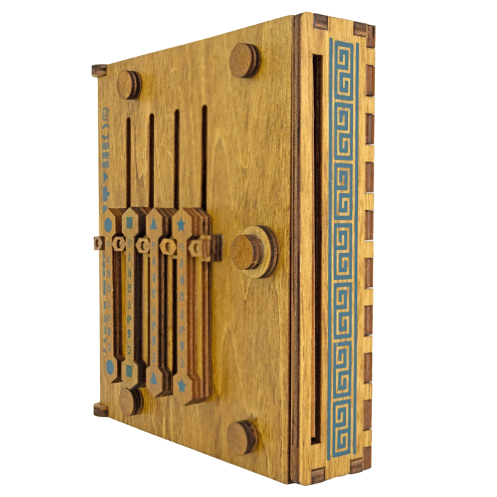 Cutie puzzle IQ din lemn cu mecanism secret - Caesar's Codex [8]