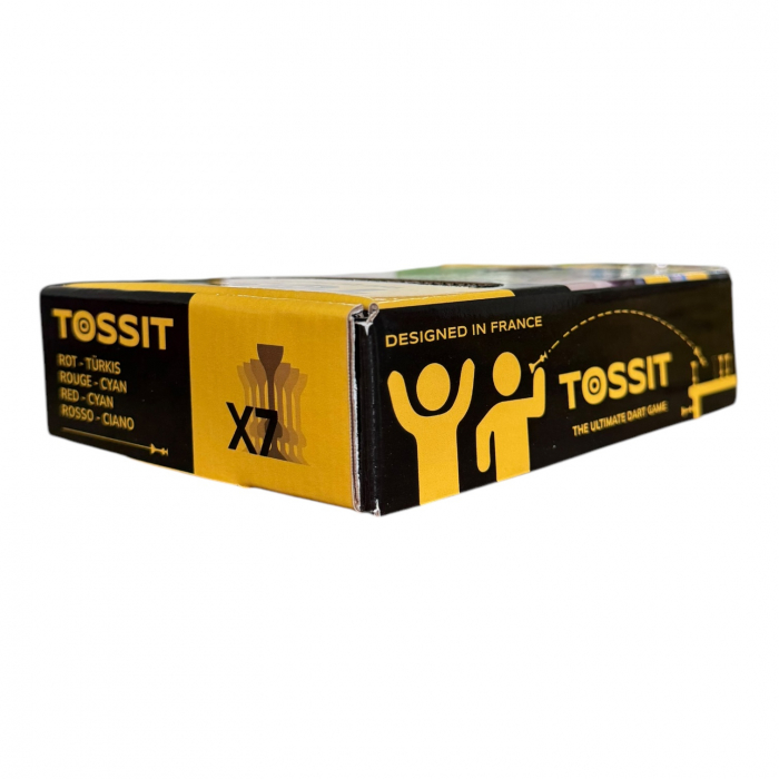 Joc de Darts cu Ventuze, Tossit, set de 7, albastru-galben [5]