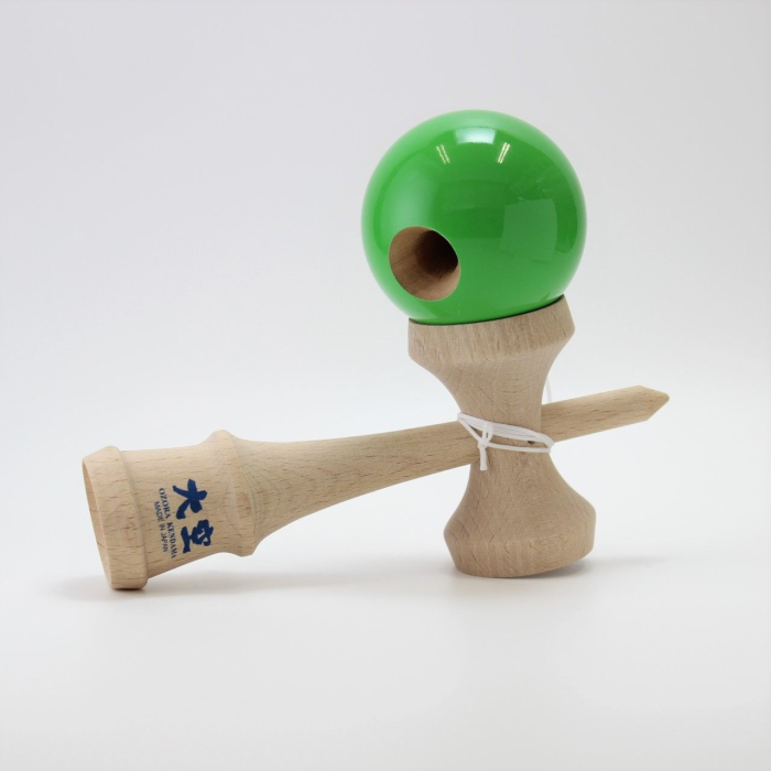 Joc de indemanare din lemn Kendama Ozora, 18 cm - Verde [2]