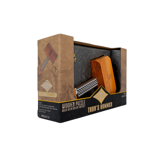 Joc logic IQ 3D din lemn, 12 piese - Thor's Hammer [7]