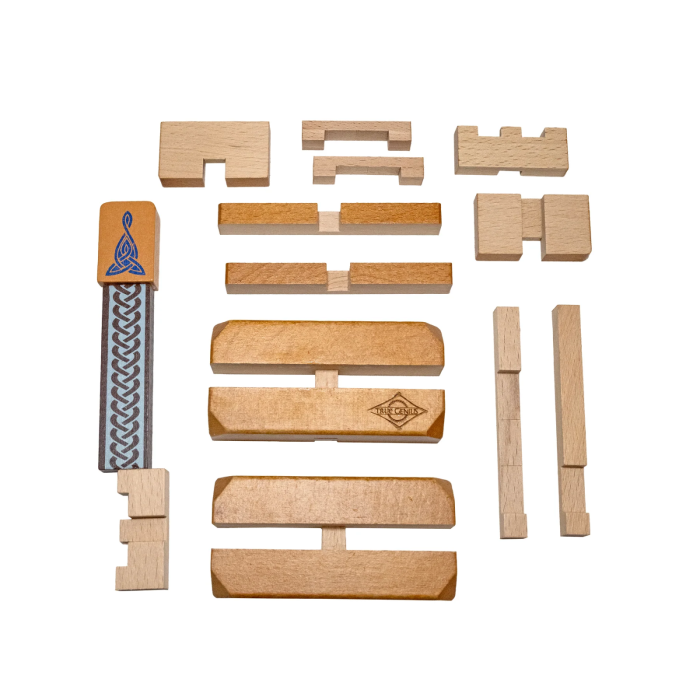 Joc logic IQ 3D din lemn, 12 piese - Thor's Hammer [5]