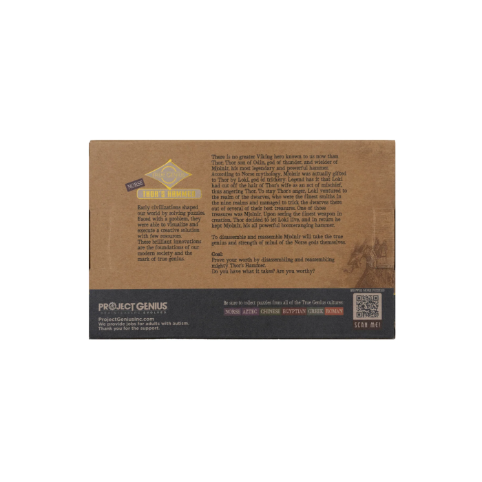 Joc logic IQ 3D din lemn, 12 piese - Thor's Hammer [9]