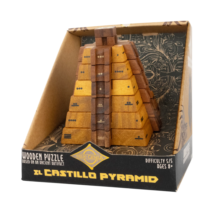 Joc logic IQ matematic 3D din lemn - El Castillo Pyramid [9]