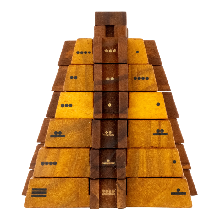 Joc logic IQ matematic 3D din lemn - El Castillo Pyramid [5]